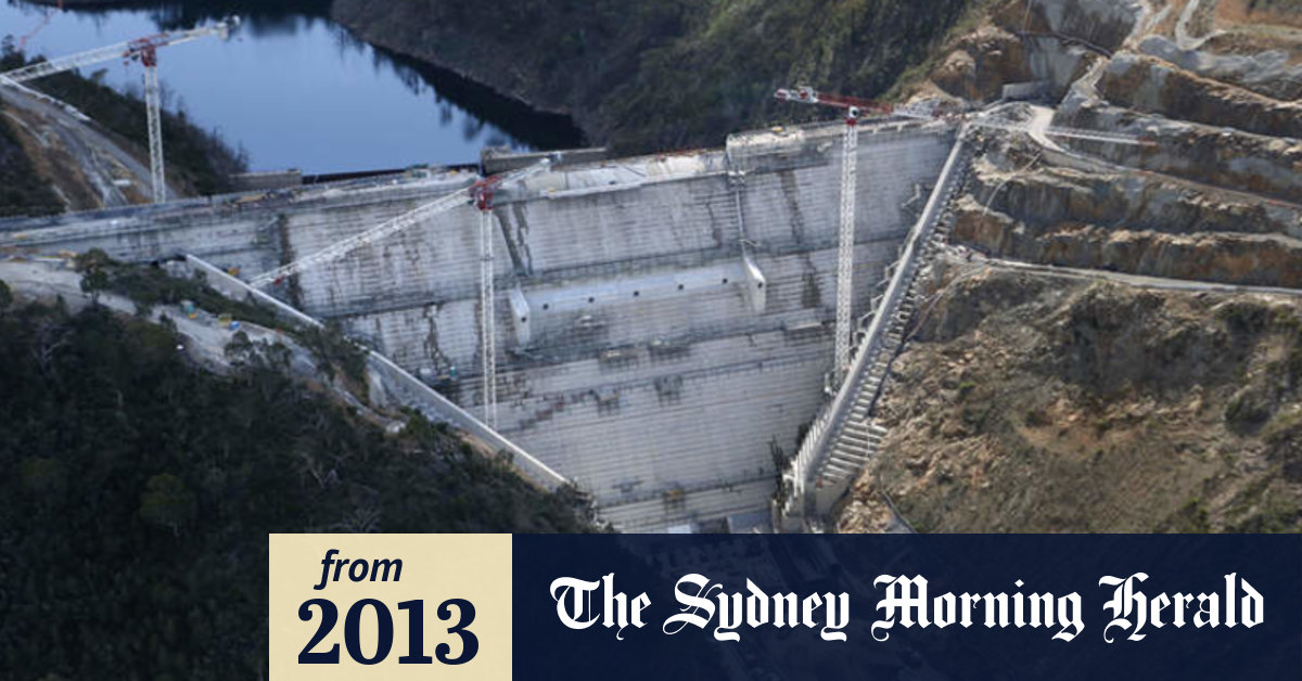 Video Cotter Dam construction timelapse